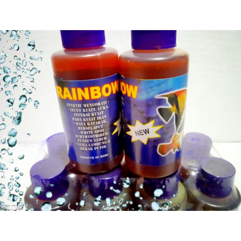 RAINBOW Obat kuning Acrivlafine cair/Mengatasi Penyakit Jamur kulit ikan