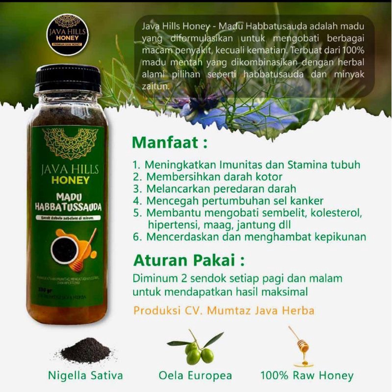 

Madu Habbatussauda Herbal Alami 100% Asli
