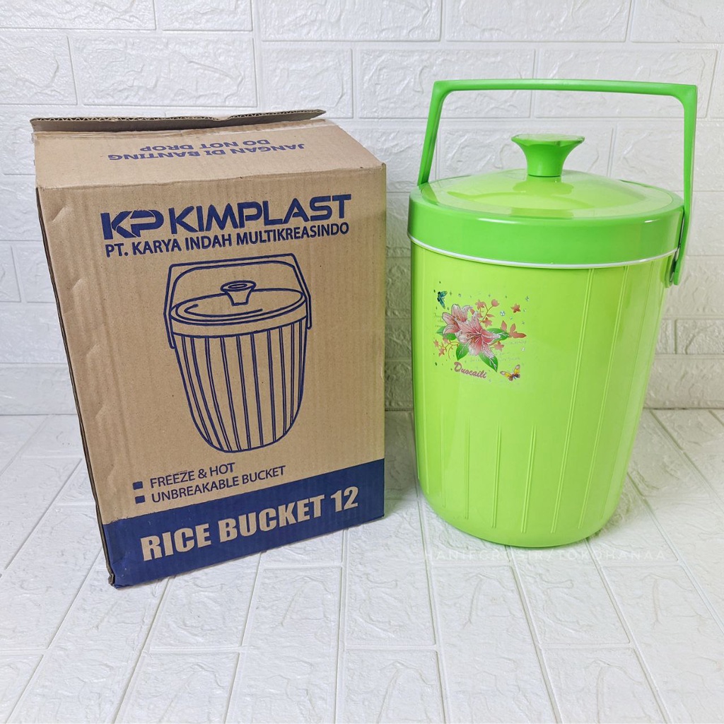 Rice Bucket 12 Liter Kimplast - Tempat Penyimpan Nasi dan Es Batu