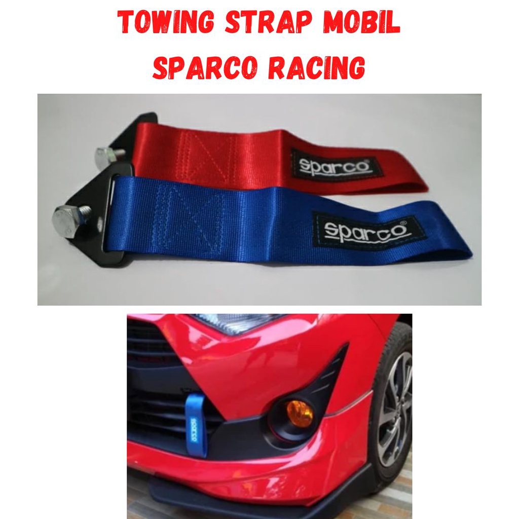 Towing Strap Bumper Depan Mobil Universal JDM Style Tali Kain Derek Mobil Warna