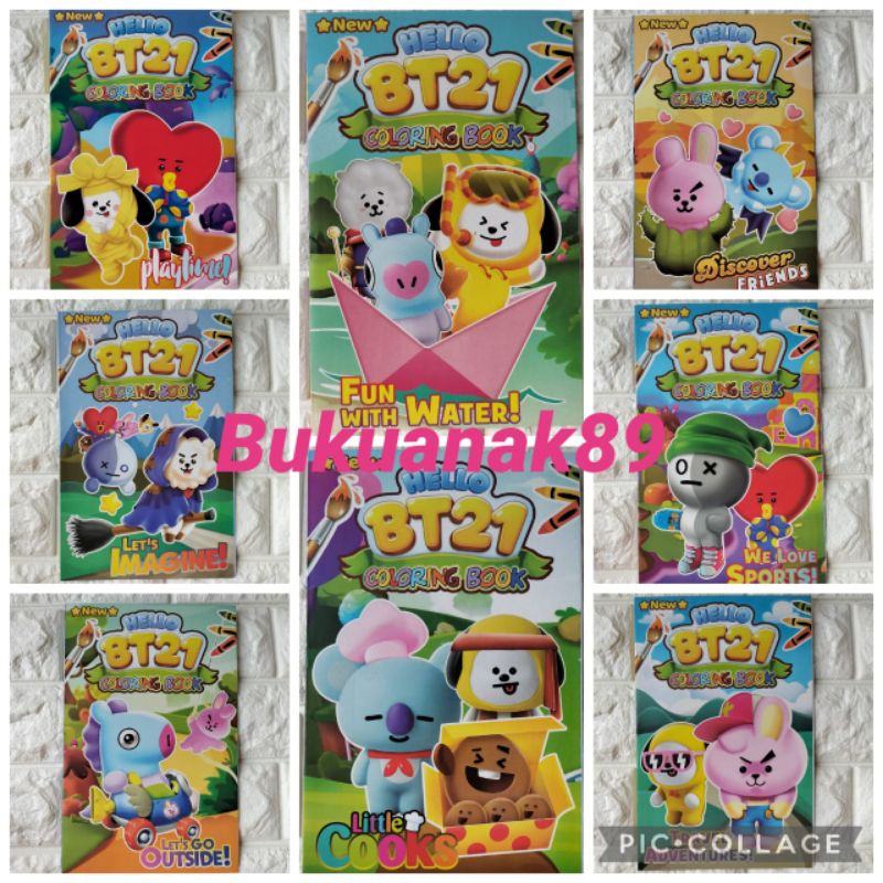 Buku Mewarnai Bt21 Rendom