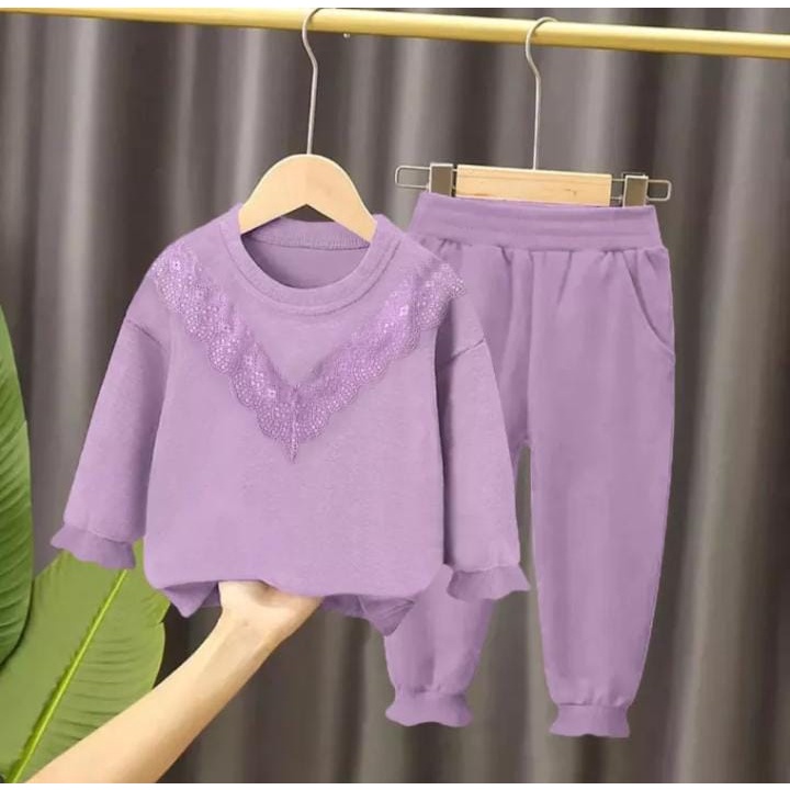 PROMO/PAKAIAN ANAK PEREMPUAN/SETELAN BABYTERRY BERUANG 1-5TAHUN