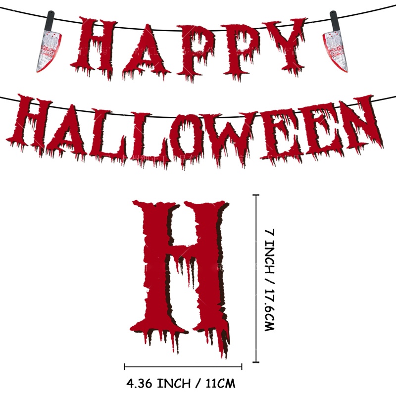 Ornamen Gunting Darah Untuk Dekorasi Pesta Halloween