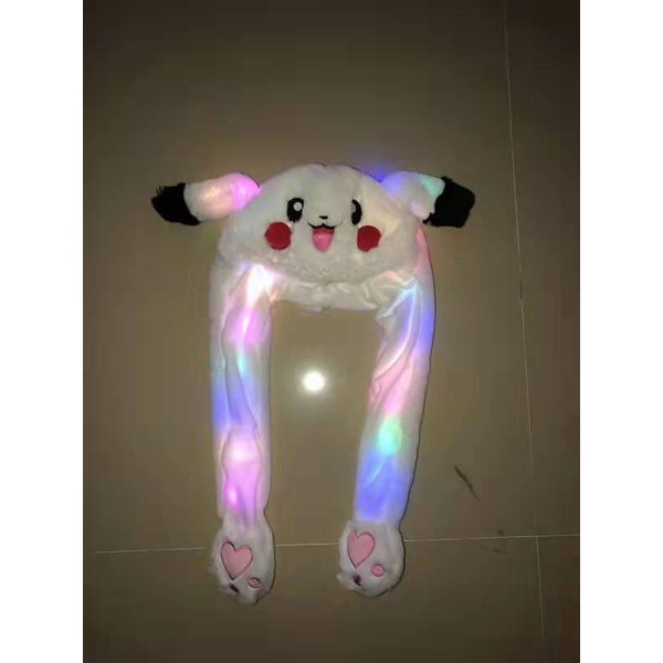 BUNNY HATT topi boneka Tik Tok TERBARU lampu LED+DANCING+MUSIK IMPORT