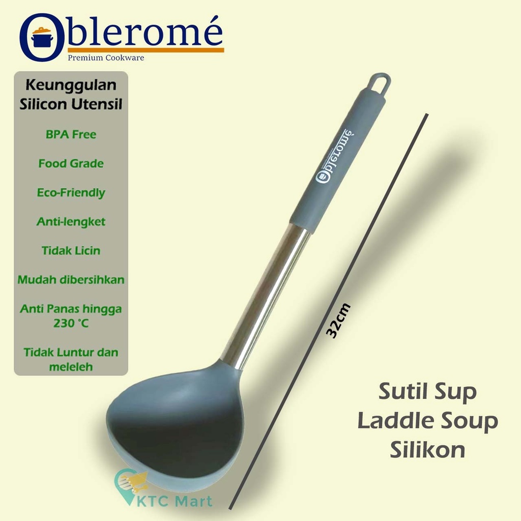 KTC Mart- Spatula Silicon/ Sutil Tahan Panas/ Capitan Silikon/ Silicone Cooking Utensil / Alat Masak Silikon Anti Lengket Food Grade