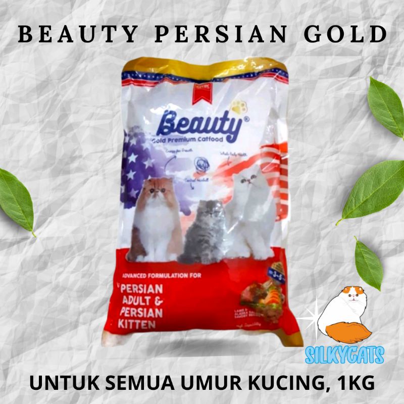 Beauty persian gold 1kg. Makanan kucing super premium untuk semua umur kucing persia