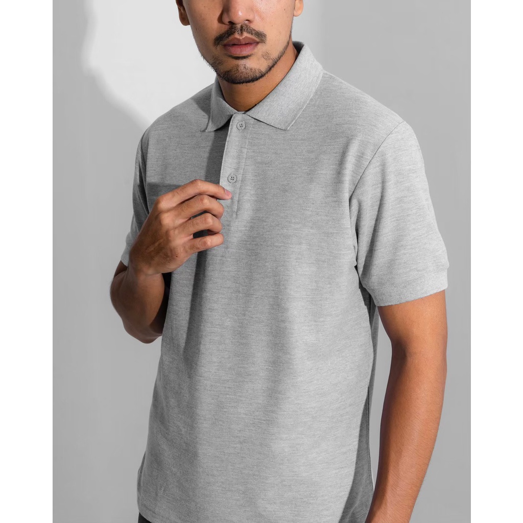 AKITA POLO SHIRT - Kaos Polo Pria in Light Grey (Abu muda)