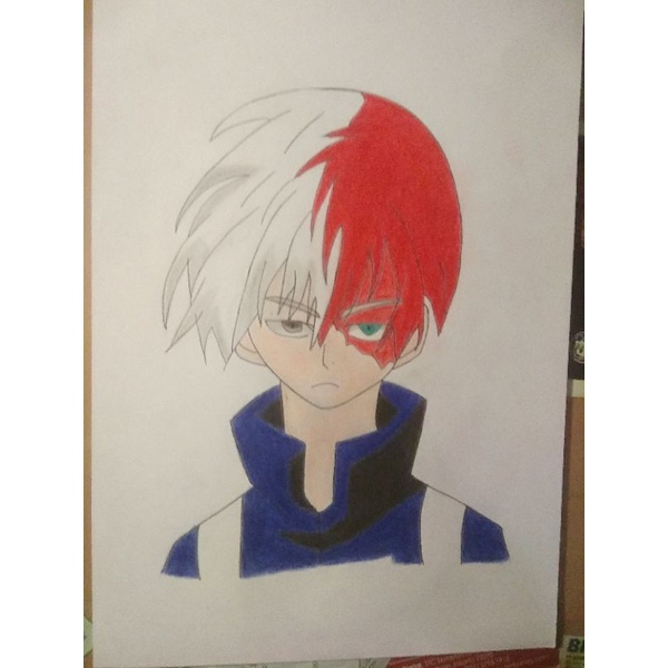 

gambar anime todoroki shoto ukuran A4