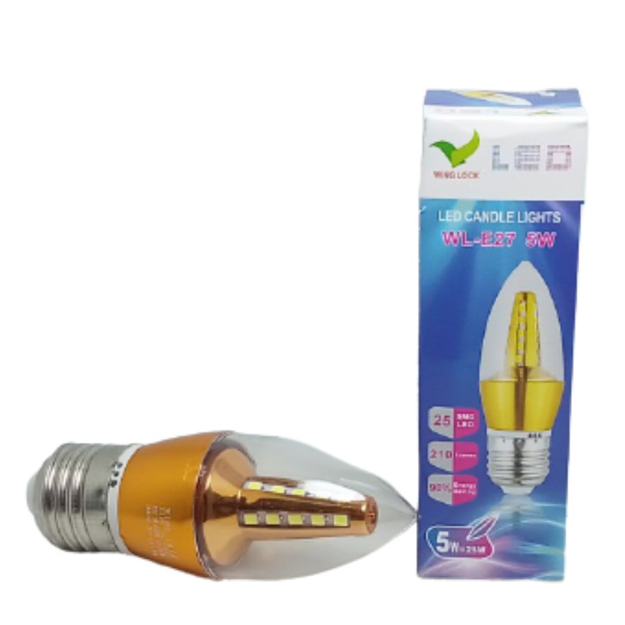 LAMPU LED CANDLE 5 WATT E27 BOHLAM CANDLE BULD LAMPU FILAMENT