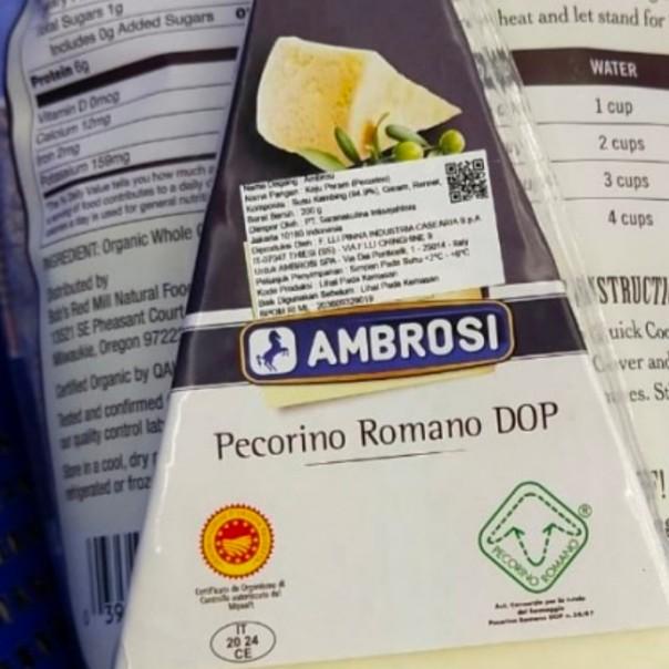 

AMBROSI PECORINO ROMANO DOP KEJU KAMBING GOAT 200GR