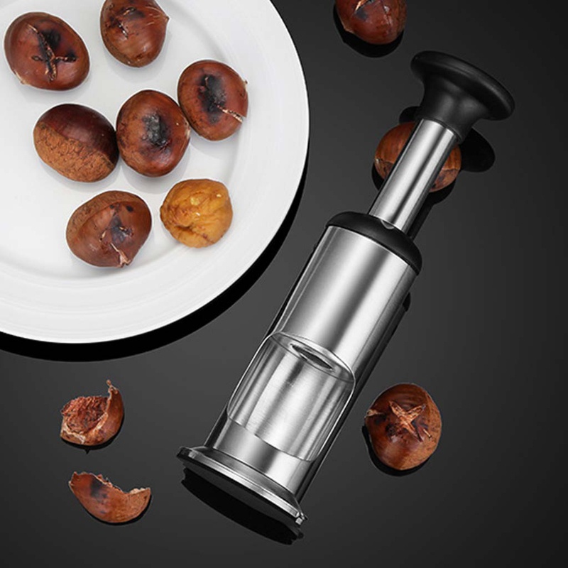 Alat Pembuka Kulit Kacang Chestnut Manual Bahan Stainless Steel Anti Slip Untuk Aksesoris Dapur