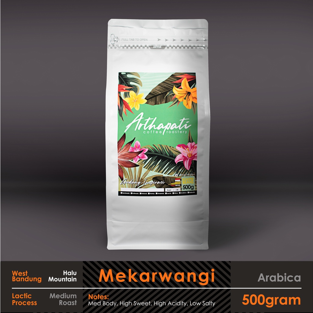 

Biji Kopi Mekarwangi Arabica Lactic Processed Arthapati Roasted Beans Coffee 500 gram