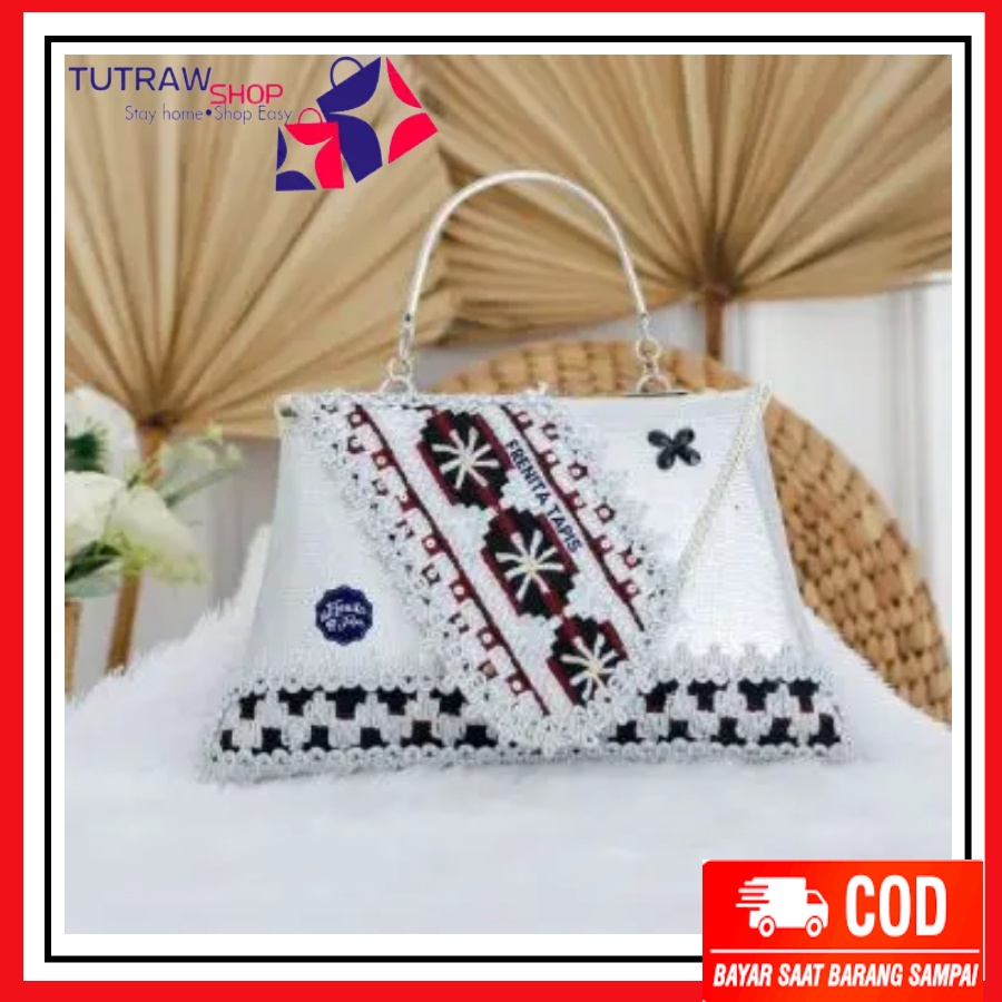 CLUTCH BAG WANITA TAS TAPIS KHAS LAMPUNG