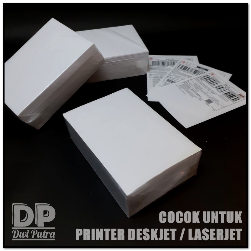 LABEL KERTAS HVS SETARA A6 10 x 16 CM // CETAK RESI PAKET PESANAN PRINT PRINTER LAPAK ONLINE // 70 60 GR 70GR 60GR