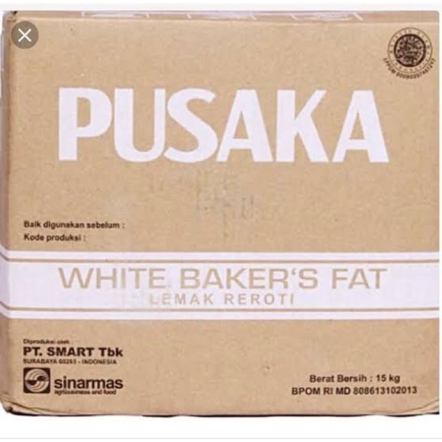 Mentega Putih - White Baker's Fat Pusaka 15kg - Gosend/Grab Only