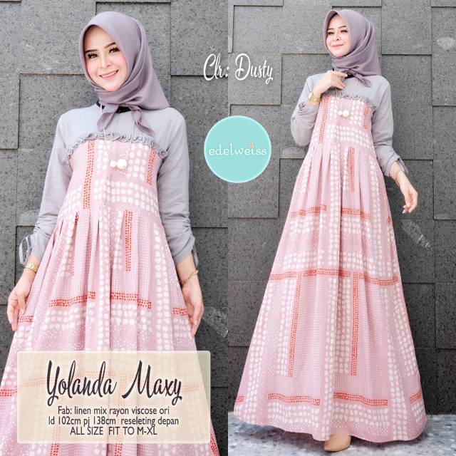 TERBARU  YOLANDA MAXY DRESS BY EDELWEISS