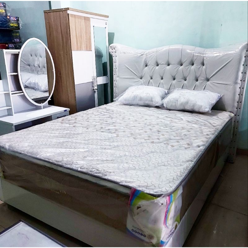 SET Furniture Lengkap / Set Kamar (Springbed + Divan + Lemari + Meja Rias + Bantal)
