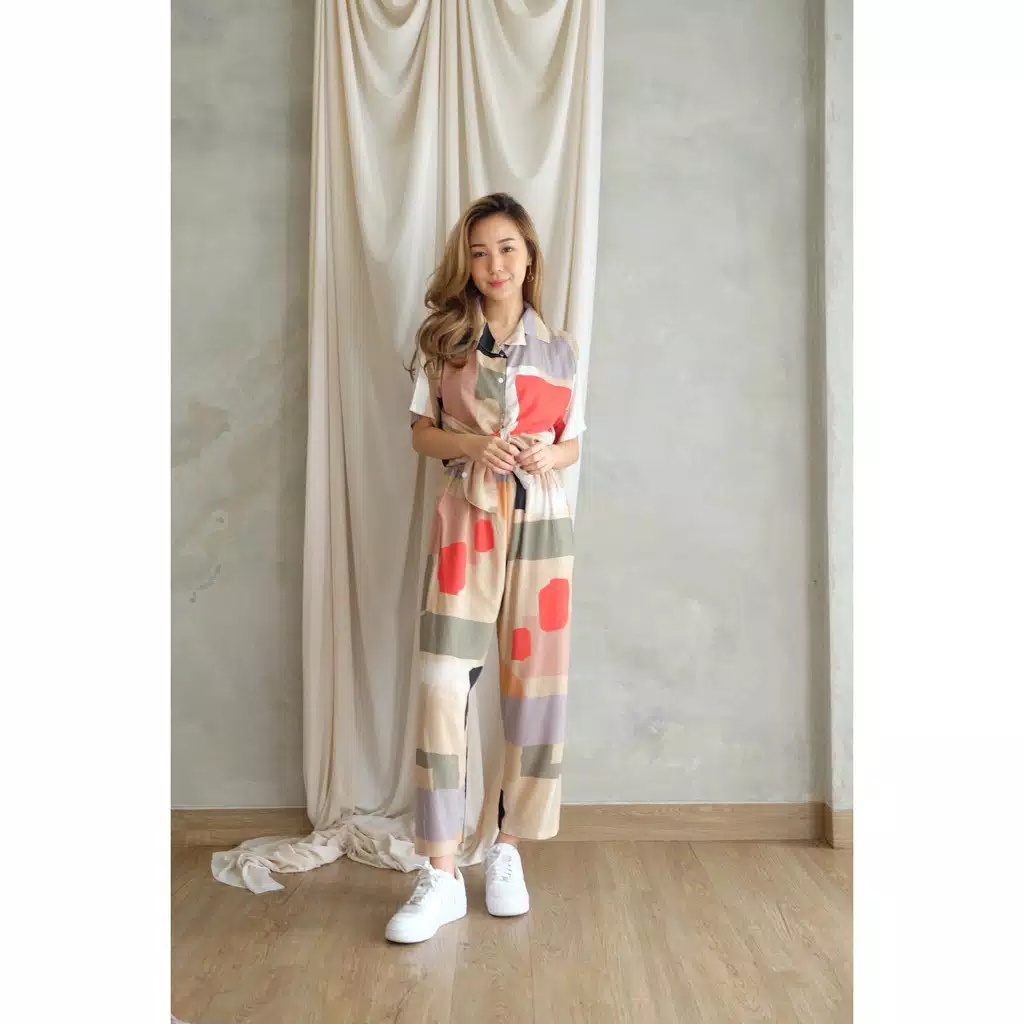 DAILY SET RAYON tiedye- HOMEY SET FIT Xl - PAJAMA SET RAYON -  PIYAMA RAYON-1