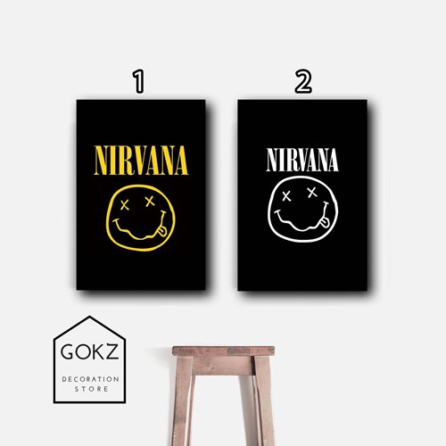 POSTER KAYU BAND NIRVANA MUSIC PICTBOX WALLDECOR PAJANGAN HIASAN DEKORASI DINDING STUDIO KAMAR RUMAH