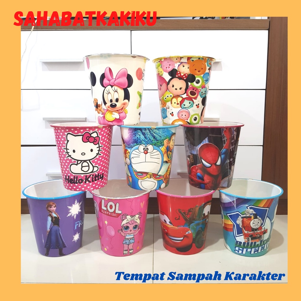 Tempat sampah karakter / tong sampah karakter / souvenir ulang tahun anak