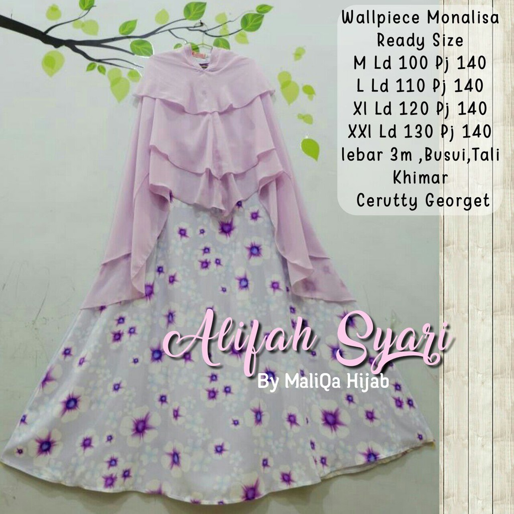 GAMIS JUMBO SYARI XXL LD 130 CM / ALIFAH SYARI
