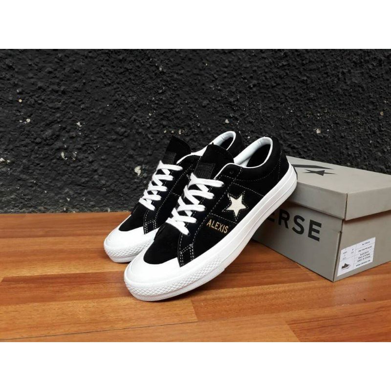 COD CONVERSE ONE STAR PRO ALEXIS BLACK WHITE & BLACK NAVY