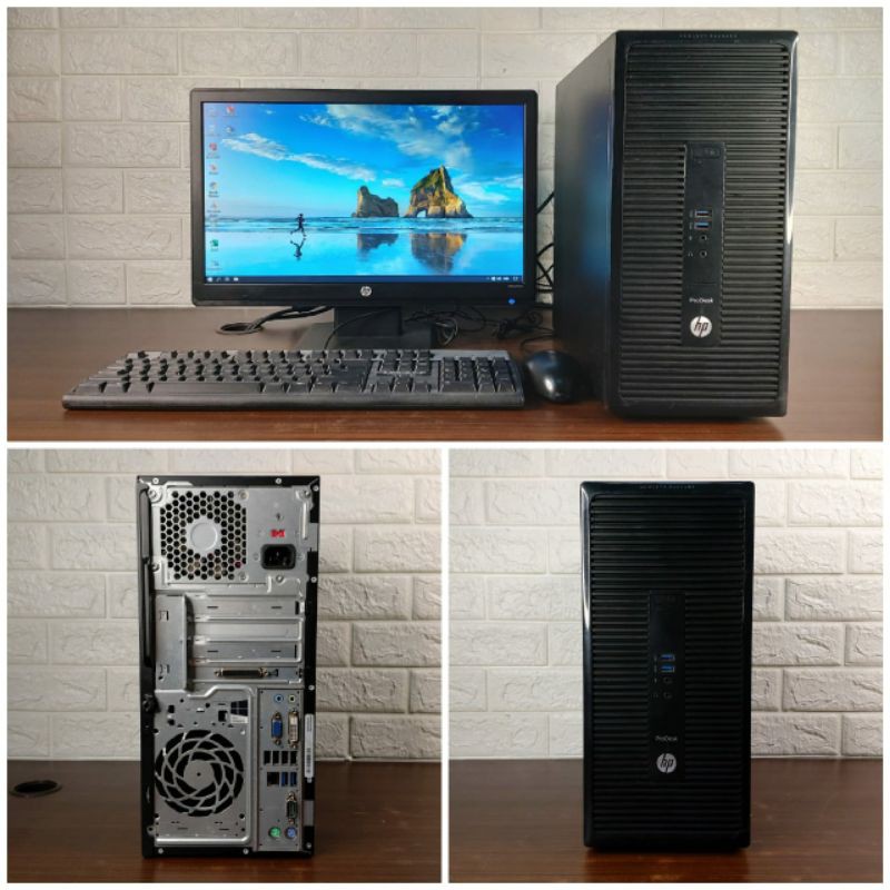 Paketan PC HP Prodesk 490 G2 MT Core i5 Gen 4 Ram 8Gb DDR 3 HDD 500 GB Lcd 20 in Wide  Berkualitas