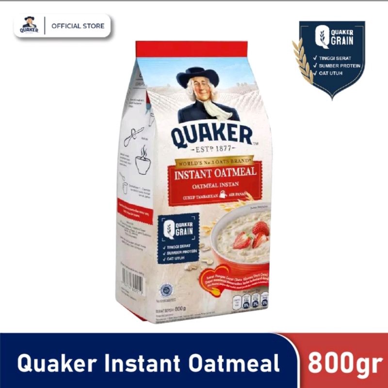 

Quaker Oatmeal Instant 800 GR / Quaker Quick Cooking Oatmeal 800 GR