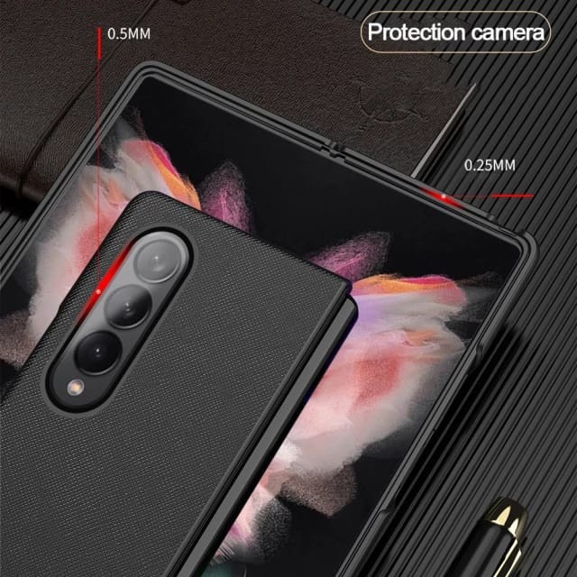 CASE SAMSUNG GALAXY Z FOLD 4 5G FOLD 3 PRADA SAFFIANO LEATHER COVER