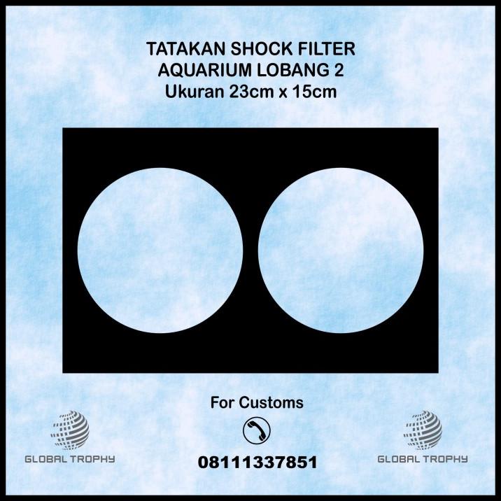 Jual Tatakan Shock Filter Aquarium Lobang 2 Ukuran 23Cm X 15Cm Tebal