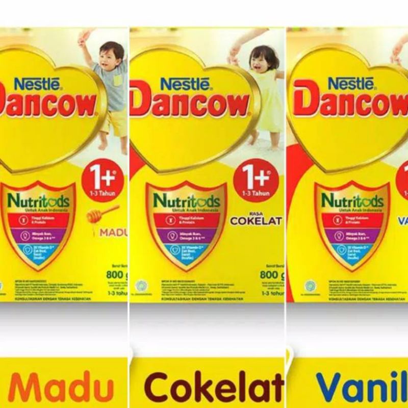 

Nestle Dancow Nutritods 1+ 3+ Cokelat vanila madu 750gr/800gr - Susu Pertumbuhan Tahap 1 Plus (1-3 Tahun)