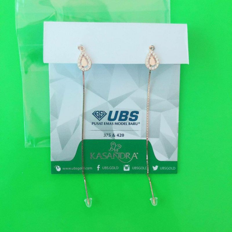 Anting panjang tetes mata UBS 8karat