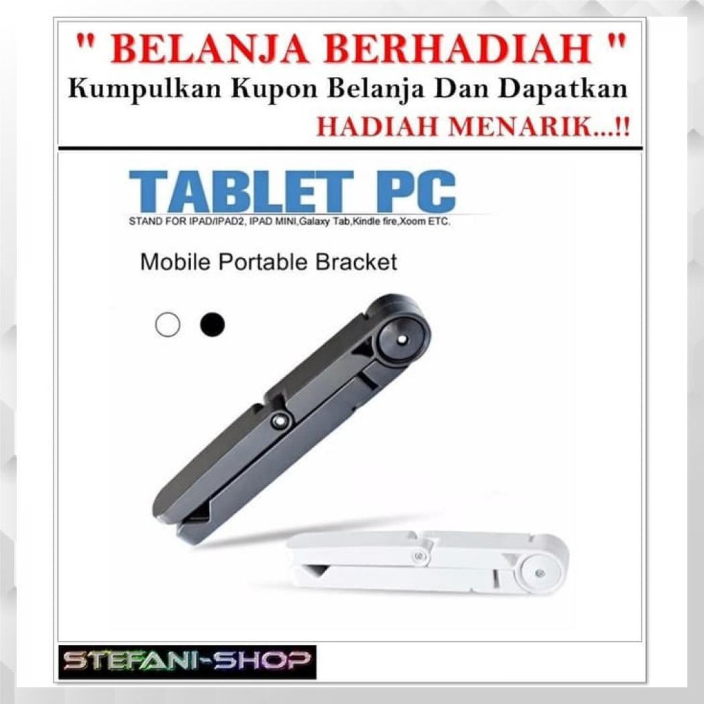 Portable Fold-Up Ipad Tablet Stand Holder Samsung Tab Lenovo Mount Pc