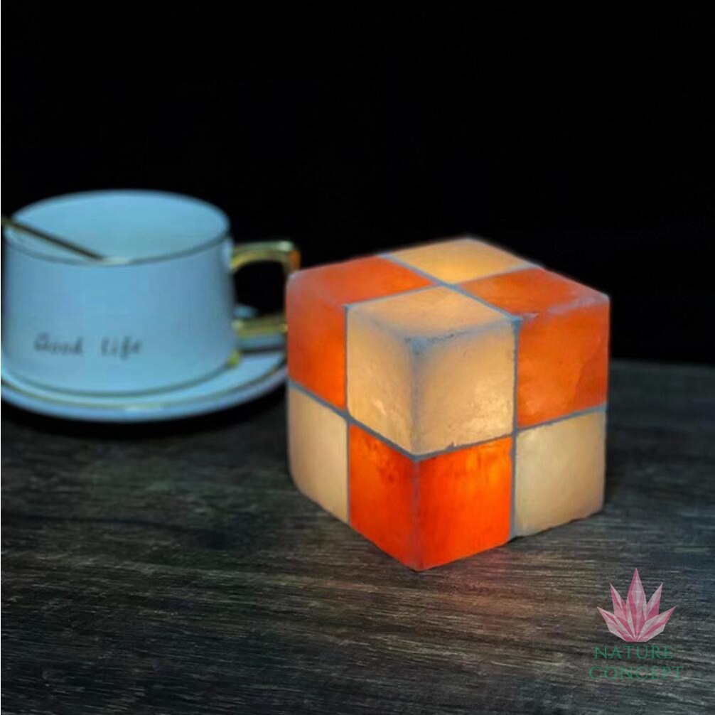 Rubic Shape Salt Lamp Lampu Garam Himalaya Rubik perfect for gift