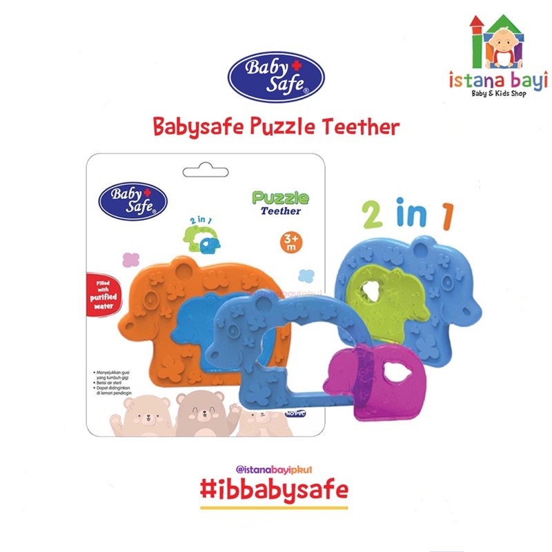 Baby Safe Puzzle Teether 2in1 Filled with Purified Water - Mainan Gigitan Bayi TT008