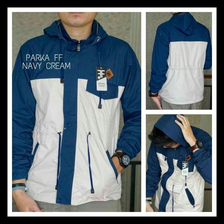 Terlaris Jaket Parasut Original / Jaket Windbreaker / Jaket Distro - Prk Ff Nvymron, L Promo Bulan