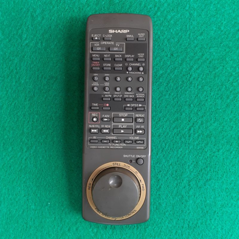 Remote SHARP Video Cassette Recorder Original Asli . G0910GE .