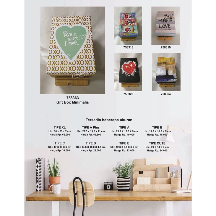 

Kotak kado/Kotak Hadiah/Gift Box Minimalis A Plus_Peace and Love