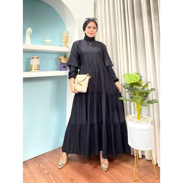 Maxi Dress /Baju Muslimah / Gamis Rayon XL