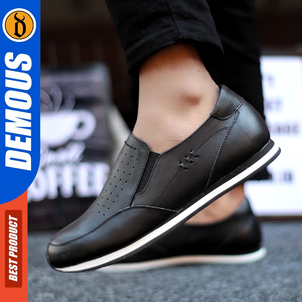 Sepatu Sneakers Pria Casual Kulit Asli DEMOUS KEFLA