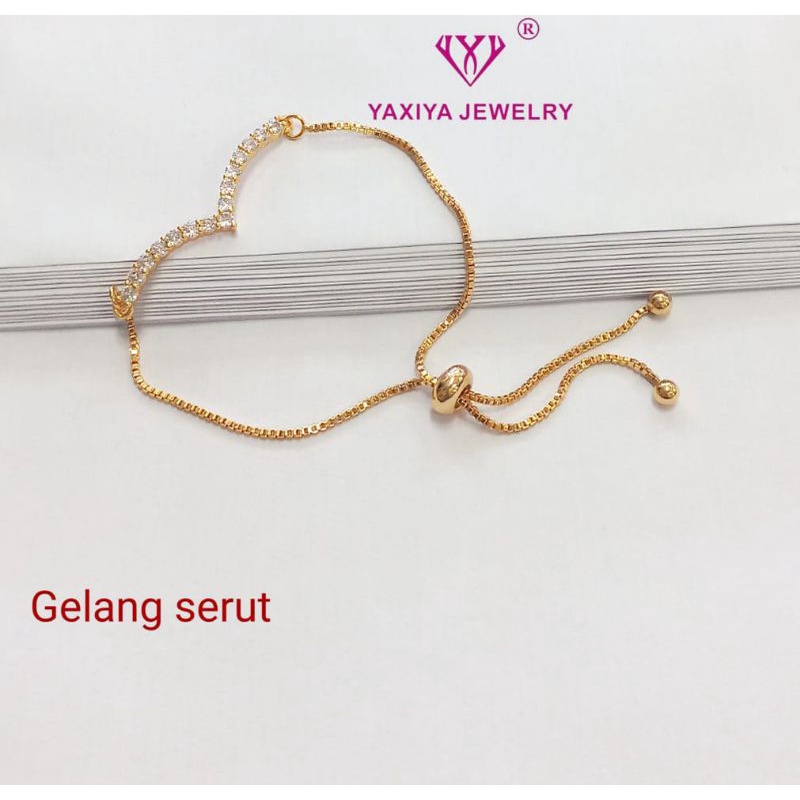 Gelang serut fuji gelang serut Aurel permata lapis emas
