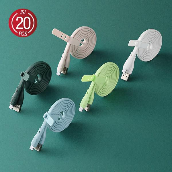 (1TOPLES 20PCS) KABEL DATA ROBOT RGM100 2.1A/ RGL100 2.1A/ RGC100 2.4A 100CM ORIGINAL