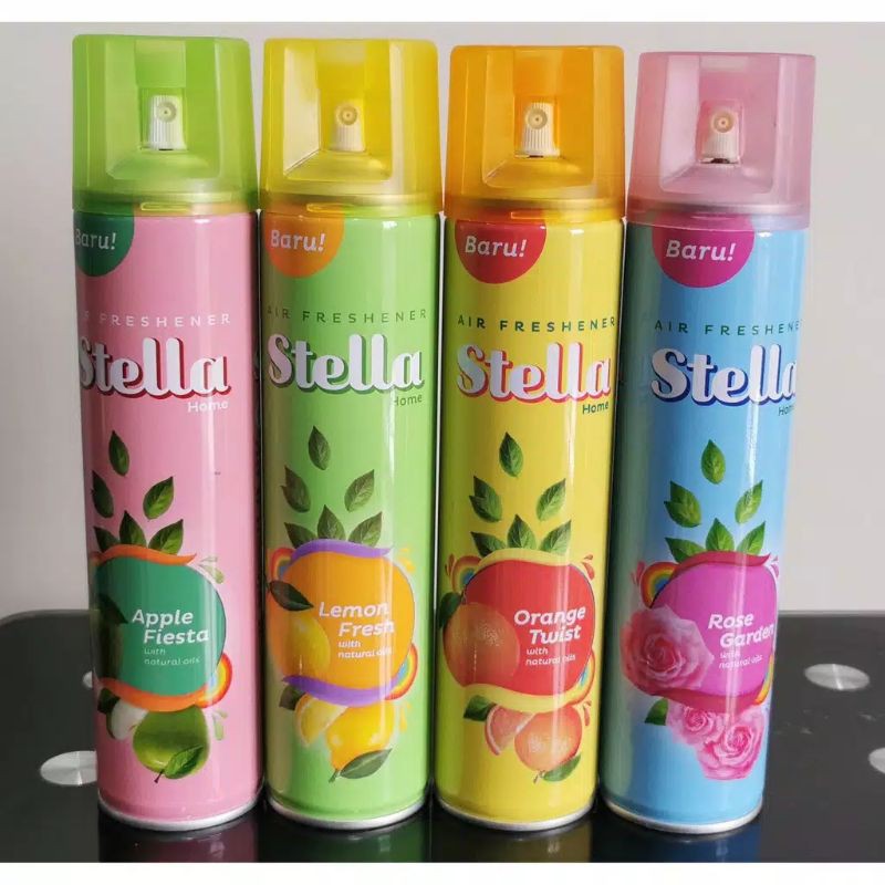STELLA PENGHARUM RUANGAN SEMPROT 200 ML AEROSOL / WANGI LEMON ORANGE ROSE APPLE / PEWANGI RUANGAN /