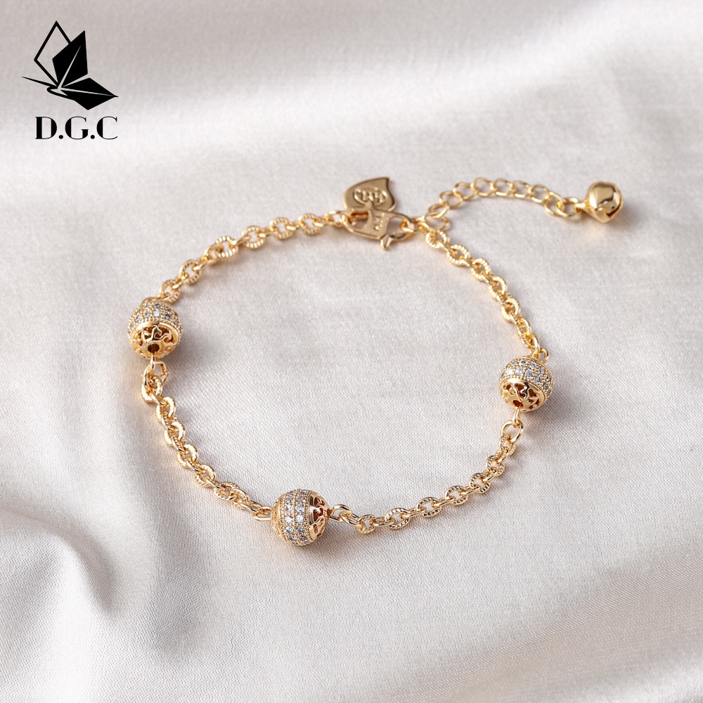 ✨D.G.C✨ COD Rose Gold Bell Gelang Wanita Titanium Stainless Steel Aksesoris Wanita D201