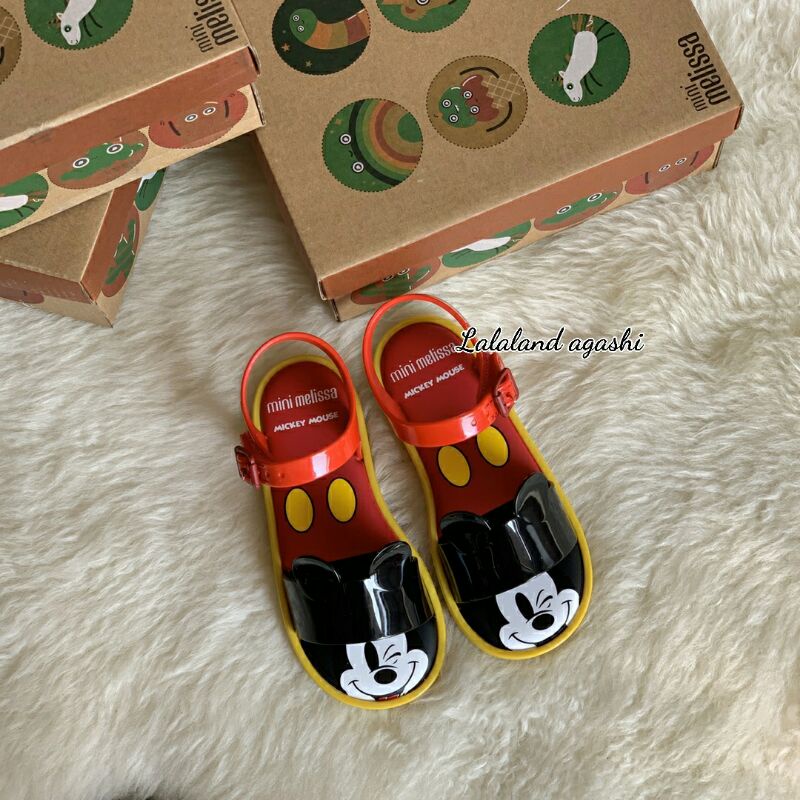 Sandal minimel mickey mouse RED/sandal anak disney/sandal mickey mouse/sandal jelly anak