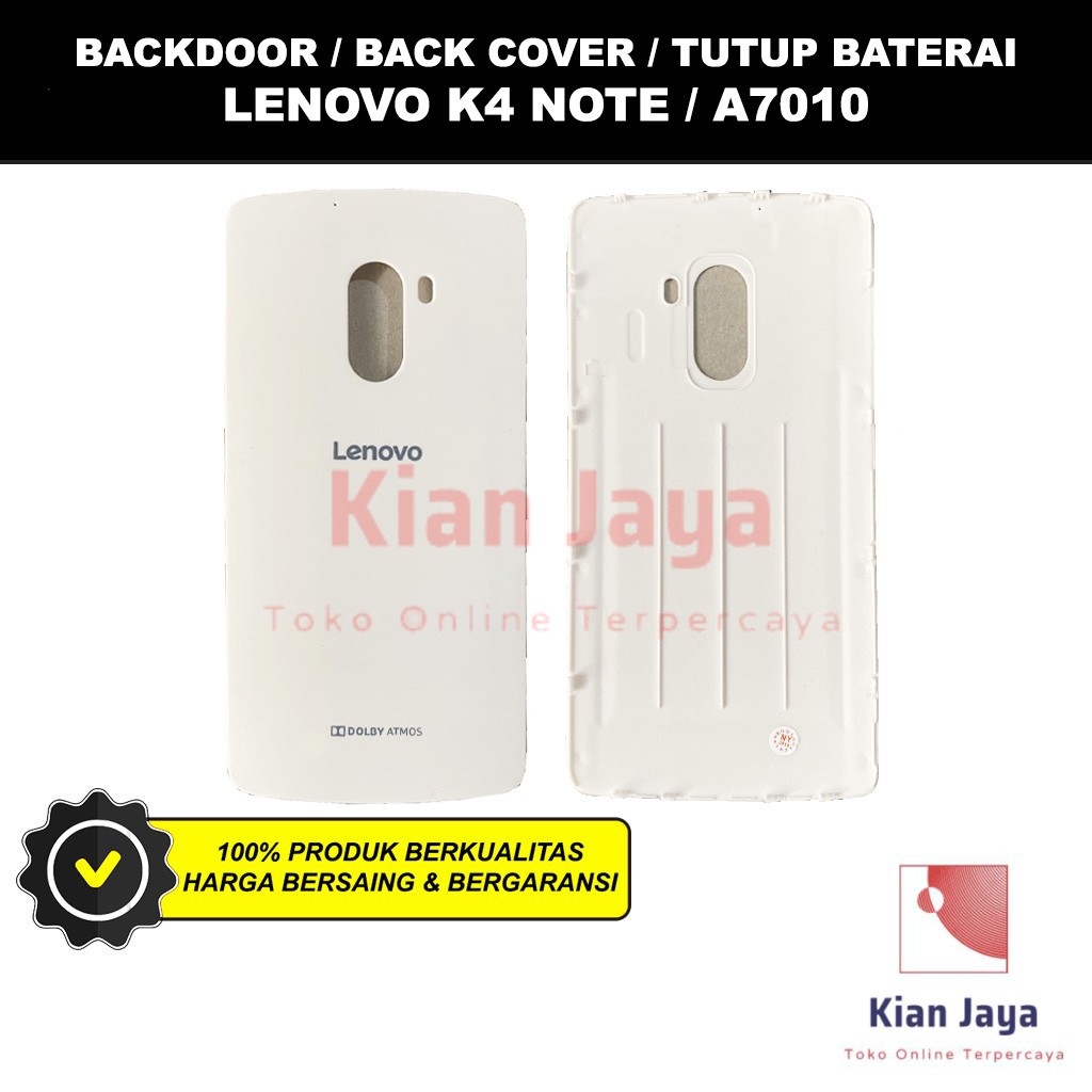 Backdoor Lenovo Vibe K4 Note / A7010 Back Cover Tutup Belakang Baterai Cassing Casing Backcase Original