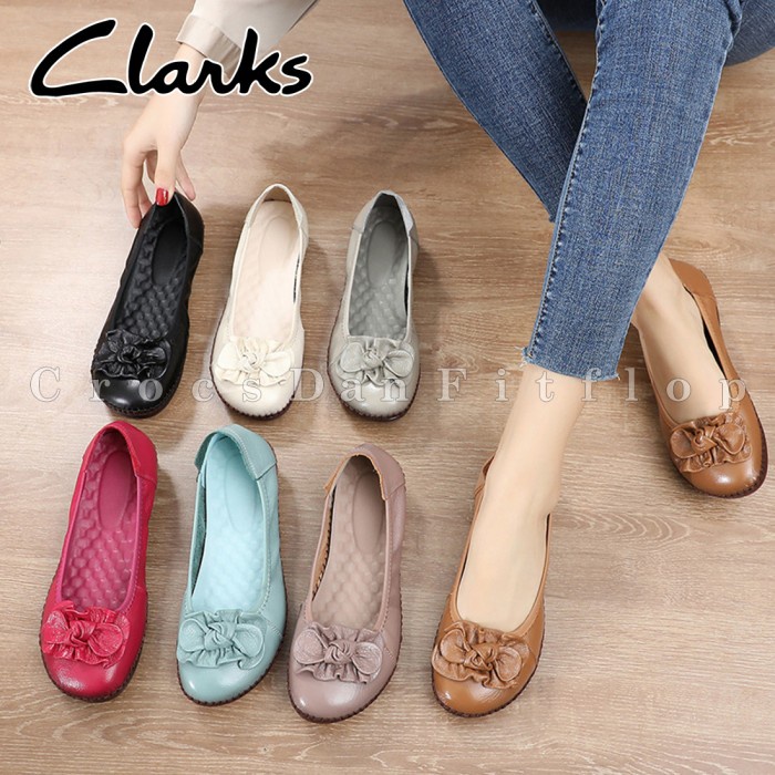 SEPATU CLARKS KD882 SEPATU KULIT ASLI INCLUDE BOX - HITAM, 36