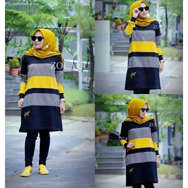 FWG - TUNIK ZOLA / TUNIK KOMBINASI / TUNIK WANITA / PAKAIAN WANITA TERBARU TUNIK / TUNIK