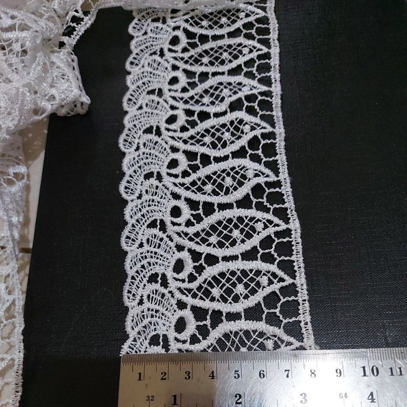 Renda Gyper putih lebar 8cm