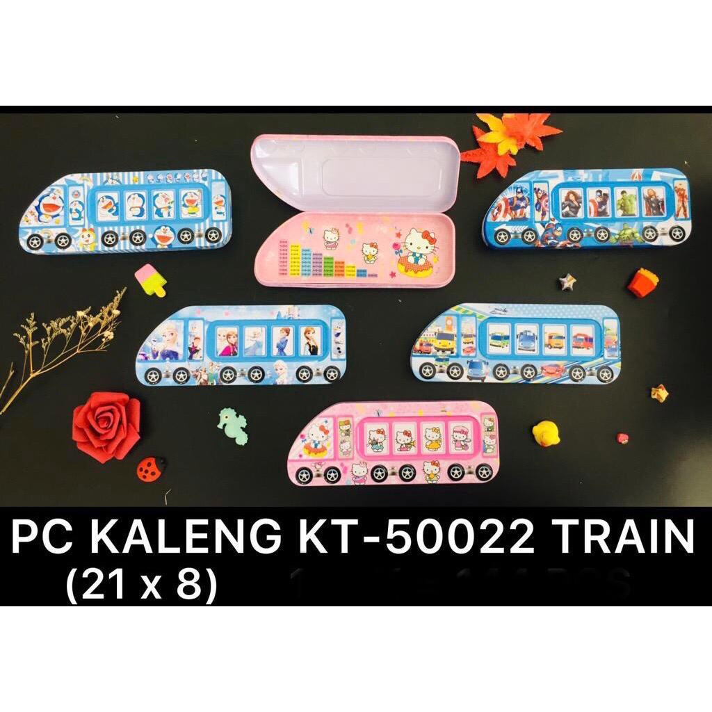 

LJK SHOP - KOTAK PENSIL KALENG 2 SUSUN BENTUK TRAIN / KERETA PLUS WHITEBOARD / PAPAN TULIS BERKARAKTER KARTUN. TERMURAH KT-5022